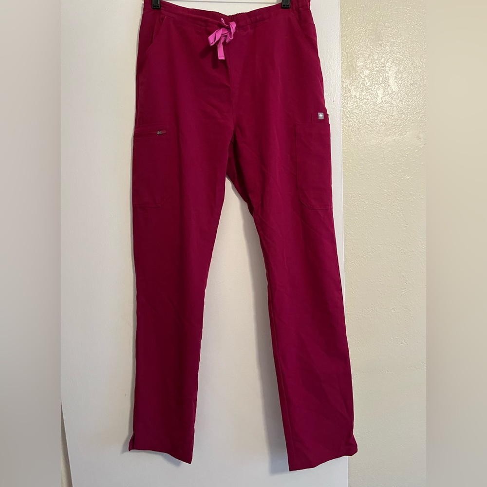 women's Dark Magenta Yola™ - Tall Skinny Scrub Pants - M - Tall / Dark Magenta